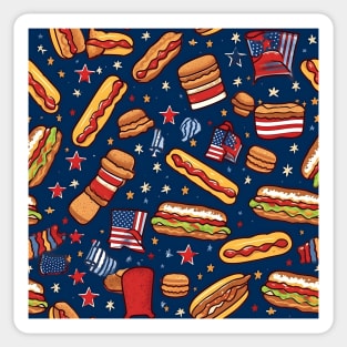 Patriotic 4th of July Pattern 22 Sticker